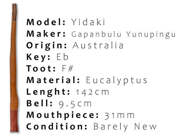 Gapanbulu Yunupingu Traditional Yidaki, Didgeridoo in D# (2)